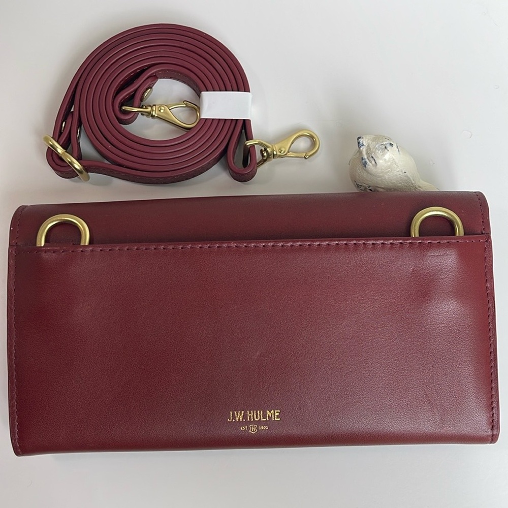 J.W. HULME Genuine Leather Turnlock Wallet Crossbody Bag - Picture 3 of 16